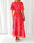 Brittany™ - Elegante Maxi Jurk in Red Pink