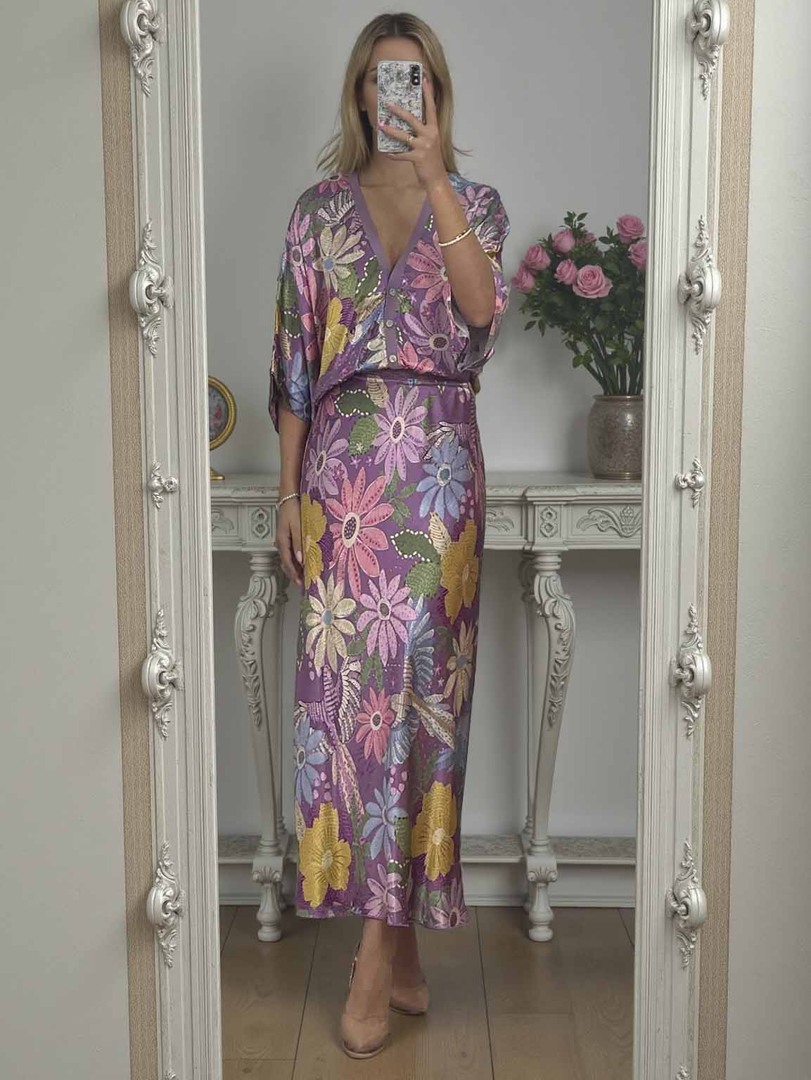 Céline Satijn-Ensemble – Romantische Bloemenprint &amp; Elegant Silhouet