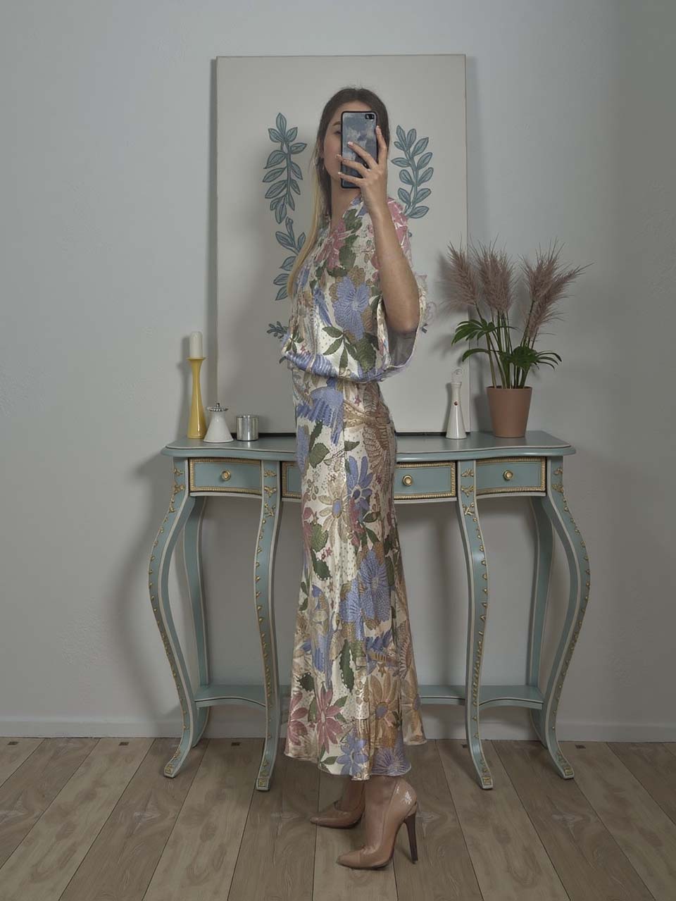 Céline Satijn-Ensemble – Romantische Bloemenprint &amp; Elegant Silhouet
