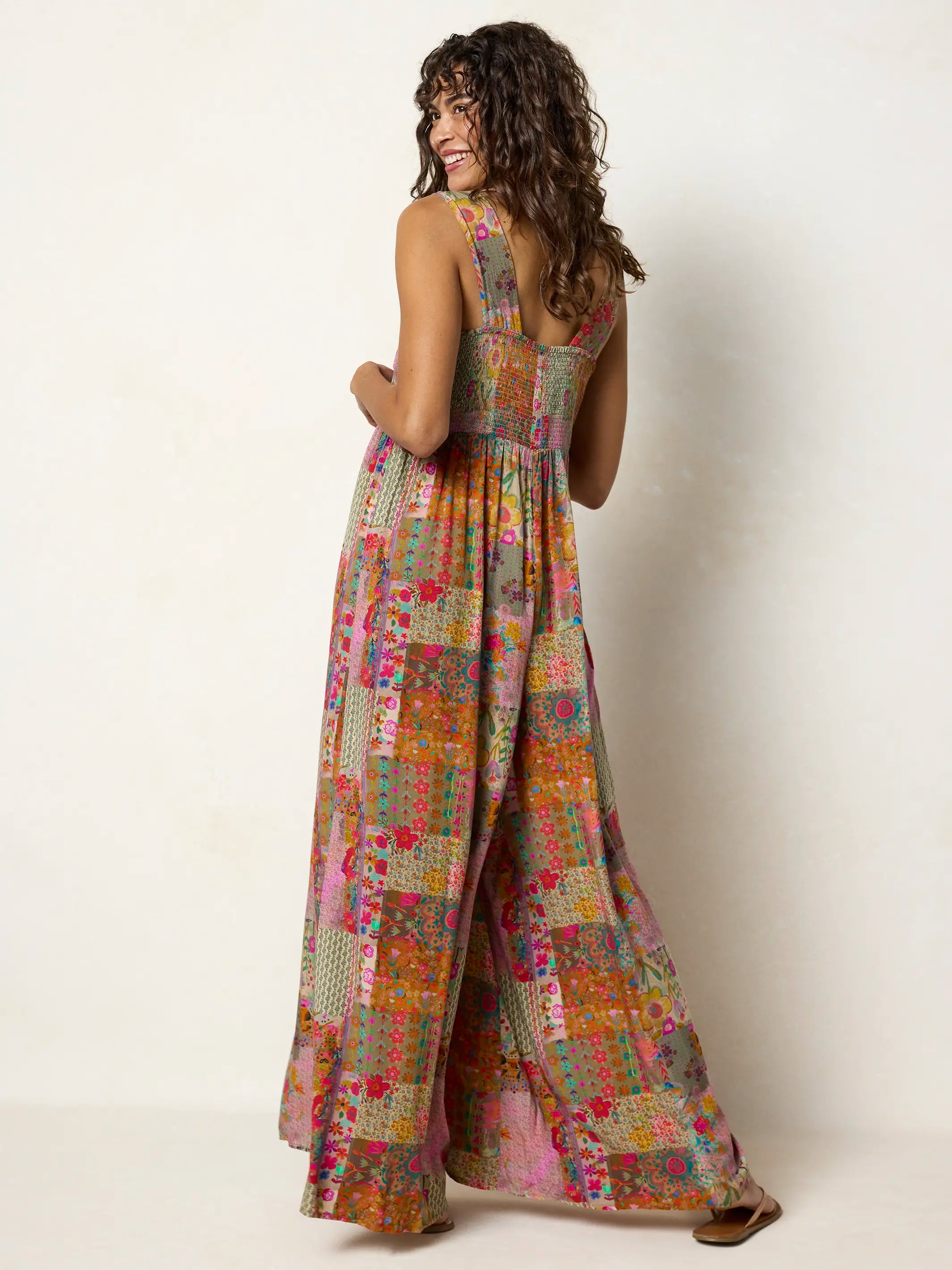 Tricia Jumpsuit Floral Patchwork