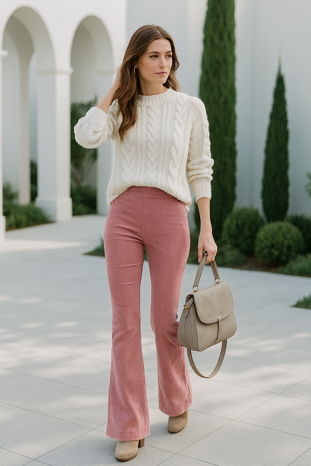 Maureen | hoge taille flare broek voor dames