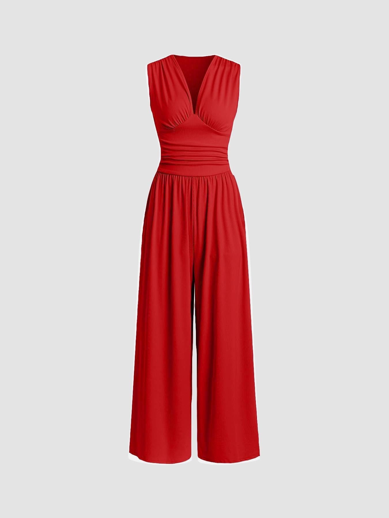 CHARITY - Elegante Mouwloze Wide-Leg Jumpsuit