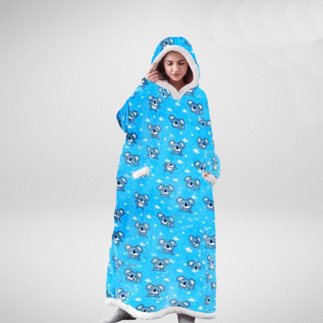 Ruime Hoodie Deken met Warme Fleece Voering