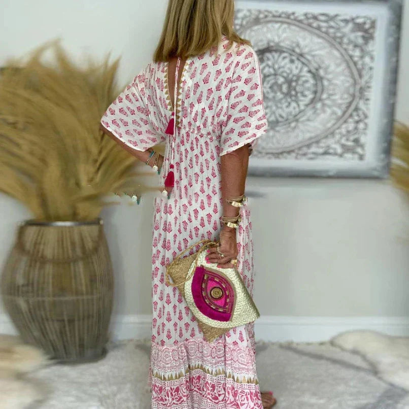 Autumn™ - Boho Print Maxi Jurk