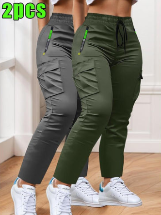 Dames Tweedelige Werkbroek Set met Trekkoord