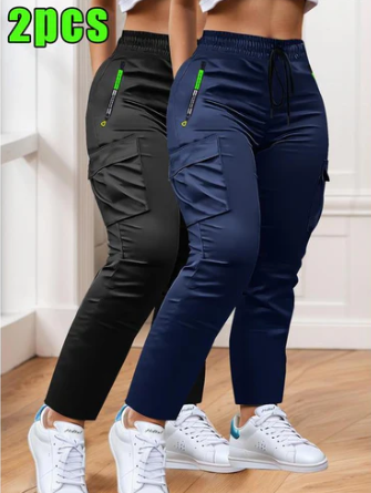 Dames Tweedelige Werkbroek Set met Trekkoord