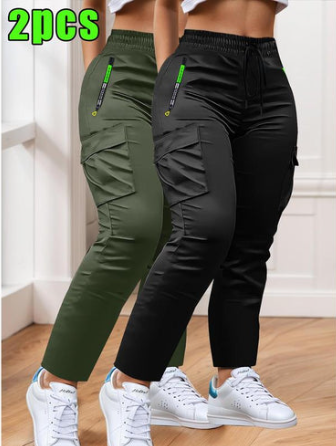 Dames Tweedelige Werkbroek Set met Trekkoord
