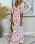 Autumn™ - Boho Print Maxi Jurk