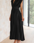 Maria™ - Elegante Geplooide Maxi Jurk