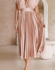 Maria™ - Elegante Geplooide Maxi Jurk