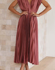 Maria™ - Elegante Geplooide Maxi Jurk