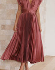 Maria™ - Elegante Geplooide Maxi Jurk
