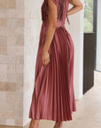 Maria™ - Elegante Geplooide Maxi Jurk