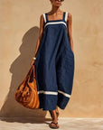 MDZ Maxi Jurk | Chocolate & Cream Contrast