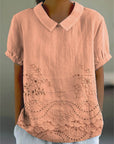 Lily - Blouse met Geborduurd Bloemenpatroon