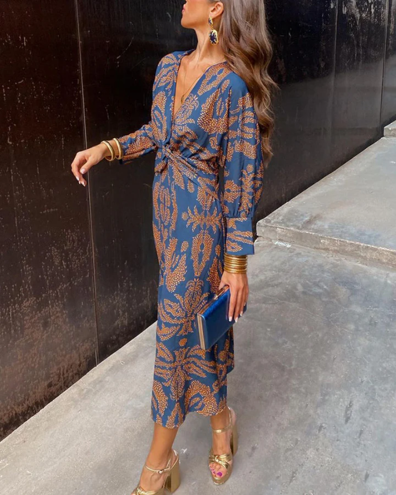 Julie™ - Dames Lange Mouw Maxi Jurk