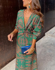 Julie™ - Dames Lange Mouw Maxi Jurk