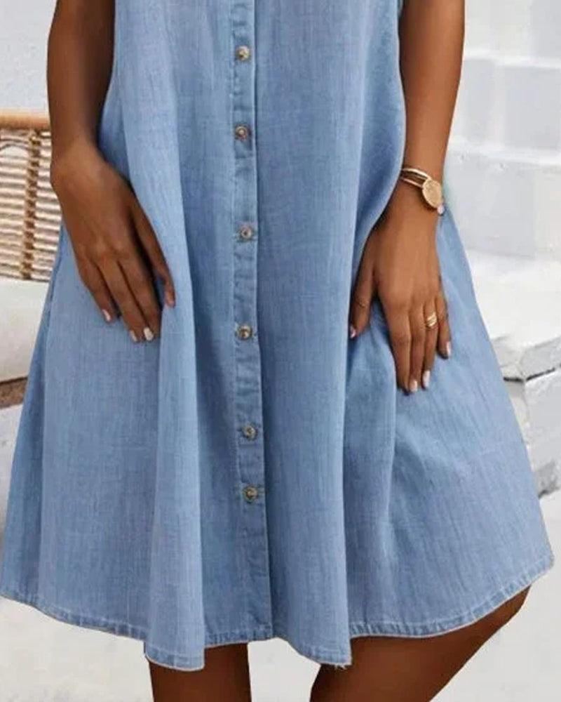 Jennifer™ - Lichtgewicht Denim-look Jurk