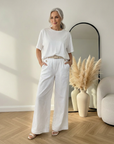 Wijde Pantalon met Riem - Comfortabel & Elegant