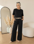 Wijde Pantalon met Riem - Comfortabel & Elegant