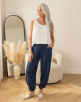 Kitty Barrel Broek - Comfortabele Katoenen Broek met Elastische Taille