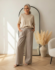 Wijde Pantalon met Riem - Comfortabel & Elegant