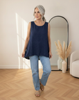 Harriet Katoenen Zomertop met Strik detail