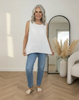 Harriet Katoenen Zomertop met Strik detail