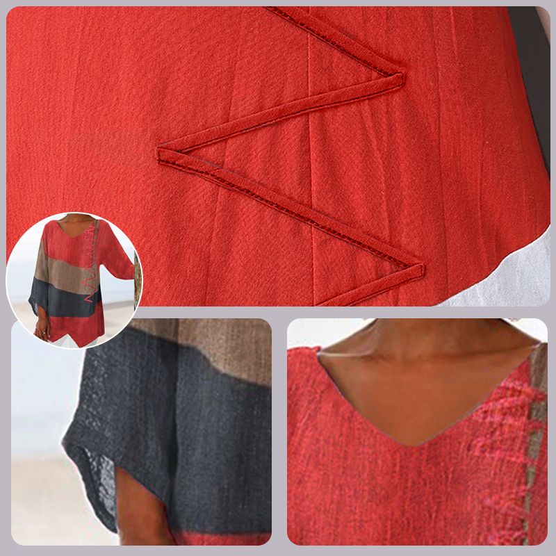Crystal™ | Artistiek Lang Shirt met V-Hals