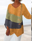 Crystal™ | Artistiek Lang Shirt met V-Hals