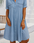Jennifer™ - Lichtgewicht Denim-look Jurk