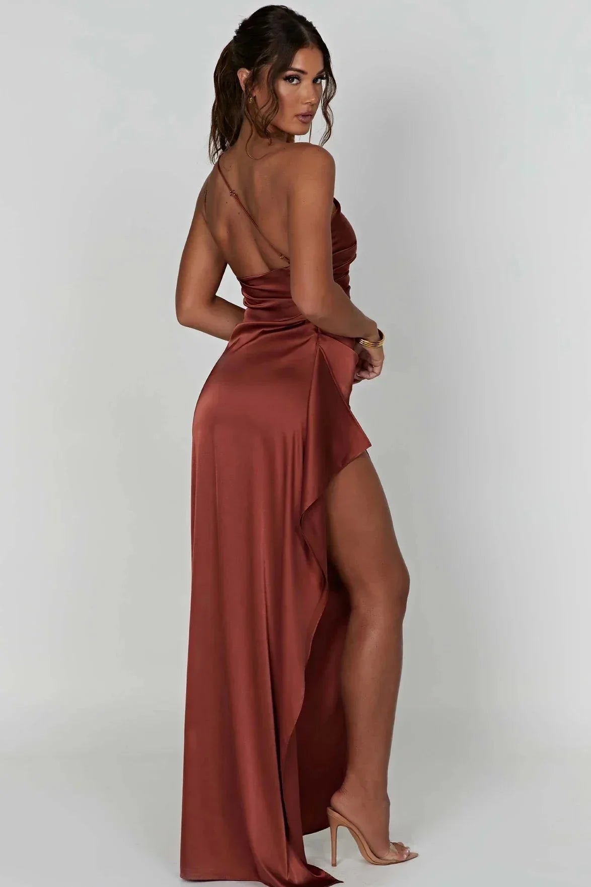 Evi | Asymmetrische Maxi-jurk met Hoge Split