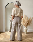 Wijde Pantalon met Riem - Comfortabel & Elegant — back view
