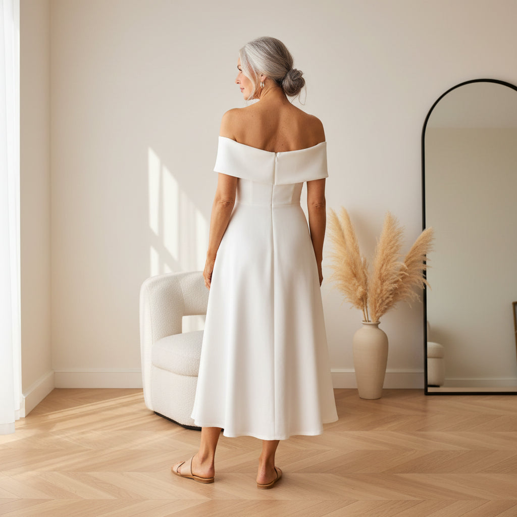 Belina Jurk - Wit — back view