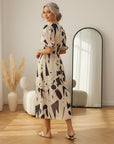 Violet | Elegante V-Hals Jurk voor Dames — back view