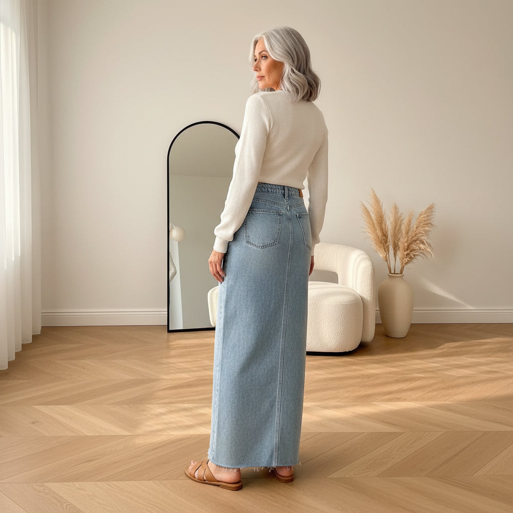 Elegante Sofi Rok - Tijdloze Stijl voor Elke Gelegenheid — back view