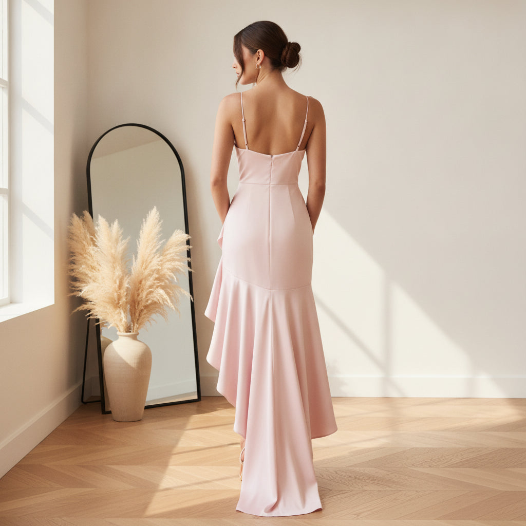 ARIA | Elegante Avondjurk met Split — back view