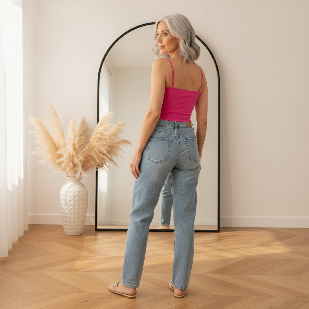 Miami Crop Top - Fuchsia — back view