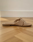 Spark - Elegante Slip-On Sandaal - Beige — back view
