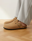 Elegante Suède Clog - Tijdloos Comfort en Stijl — back view