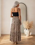 Maxi Viscose Leopard Rok - Elegante Tijdloze Stijl — back view