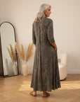 Freya™ | Vloeiende Maxi Jurk — back view