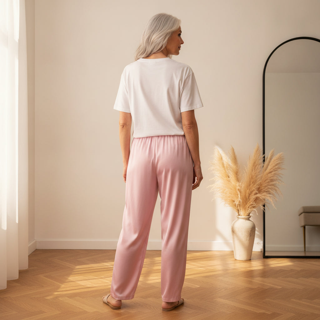 Chic Statement Shirt met Print - Wit — back view