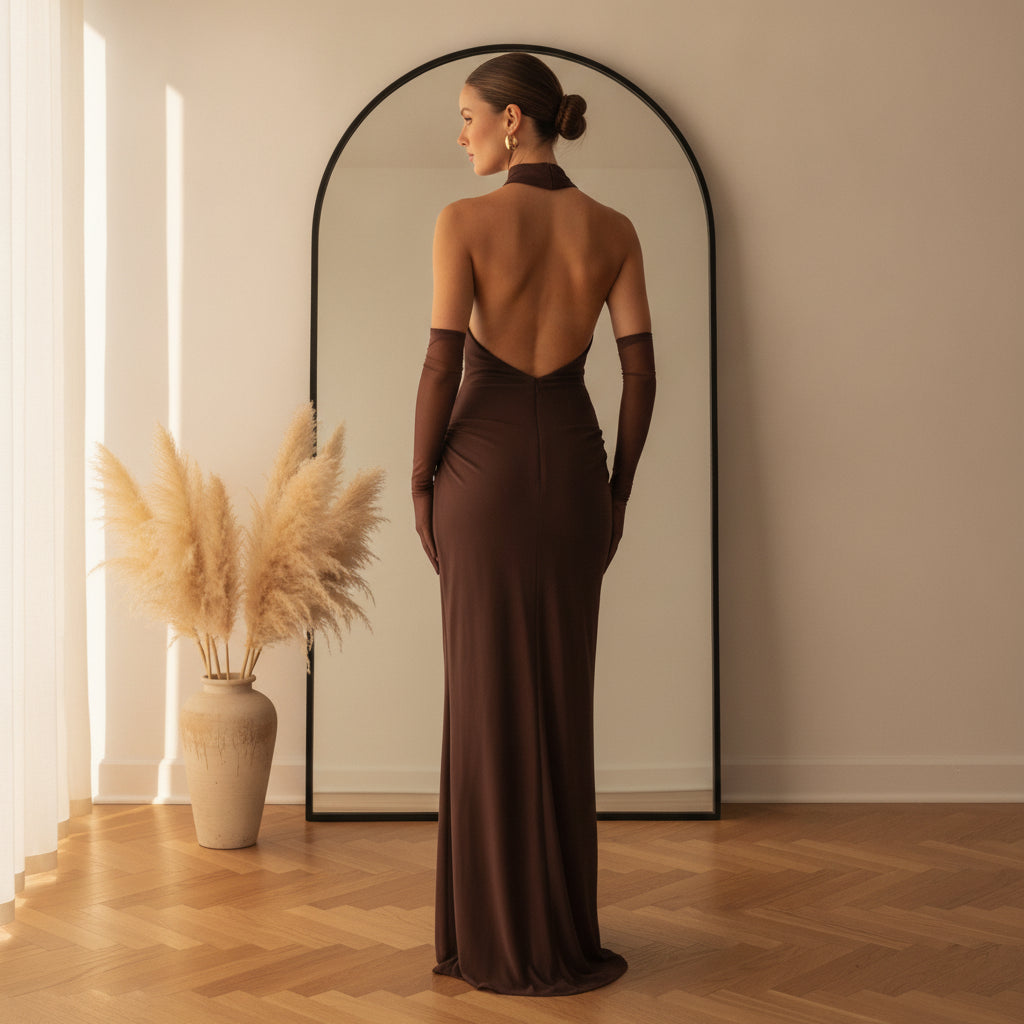 ARIA | Muse Maxi Jurk — back view