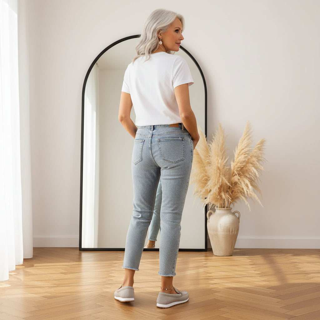 Chiara | Orthopedische Mocassin Sneakers voor Dames — back view