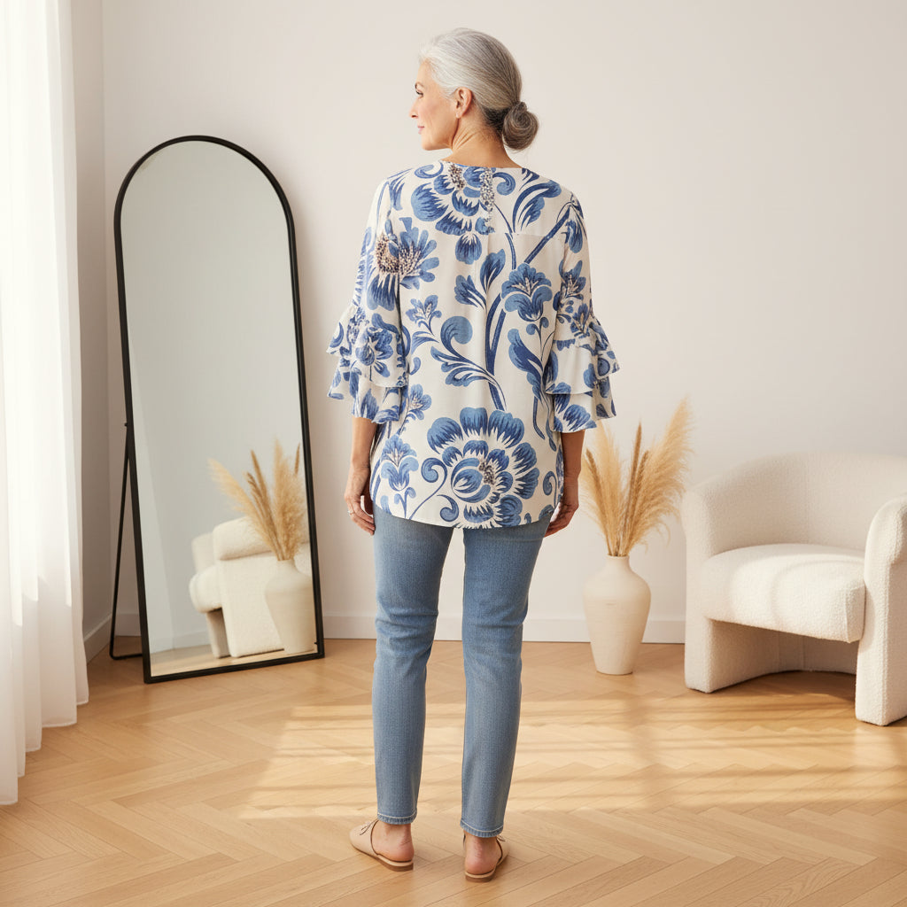 Kay™ | Luchtige Dagelijkse Blouse — back view