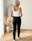 Viscose Basic Top - Wit - Veelzijdig en Elegant — back view
