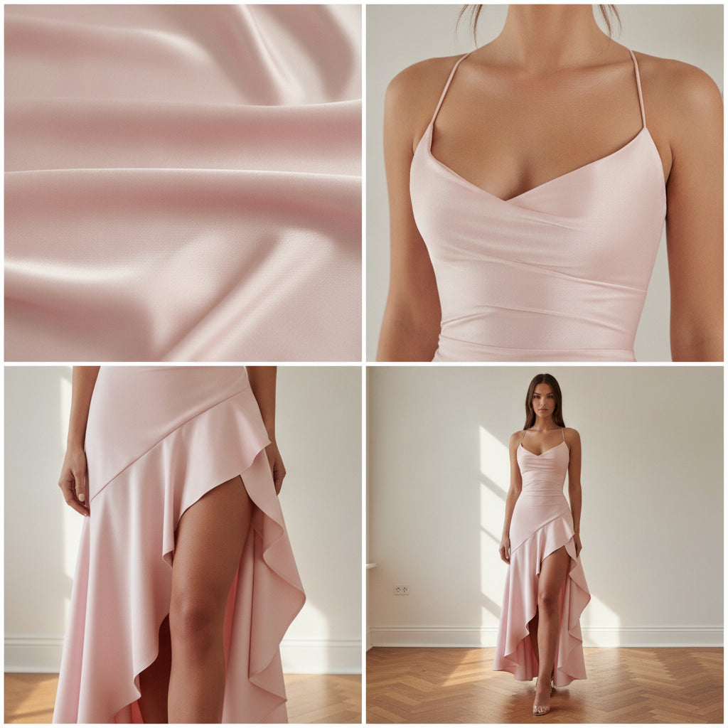 ARIA | Elegante Avondjurk met Split — details