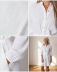 Filipa Mousseline Jurk - Wit — details