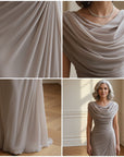 Elegante Maxi Jurk met Drapering — details